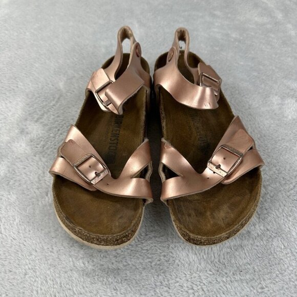 Birkenstock Rio AS Kids Electric Metallic Pink Girls Size 37 EU - Picture 3 of 10
